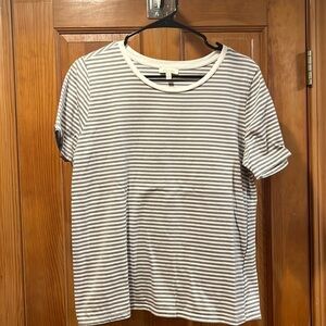 Ella moss striped short sleeve top size large.